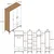 Hanah home Ormar Kumsal PT 120x47,5x201cm Orah
