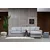 Atelier del Sofa Ugaona garnitura Loop 12 95x85x290cm Svetlosiva