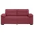Vidaxl Dvosed vinsko rdeč 180x81x84 cm blago