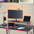 LANESPELARE Stalak za monitor, crna, 97x19 cm