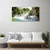 tulup.si Slika na steklu Forest slap narava 120x60 cm 4 obešalnika