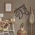 WallXpert metalni zidni ukras 5074, glave kobile i ždrebeta, 75 x 72 cm, crni