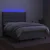 Vidaxl Box spring postelja z vzmetnico LED svetlo siva 140x190cm blago