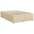 Vidaxl Box spring postelja z vzmetnico krem 160x200 cm blago