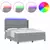LED Box Spring Krevet Svijetlo siva 180 x 200 cm tkanina