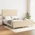 Vidaxl Posteljni okvir brez vzmetnice krem 140x190 cm blago
