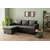 ATELIER DEL SOFA Ugaona sofa-krevet Kado Dark Grey