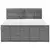 MID.YOU POSTELJA BOXSPRING 180 cm  x 200 cm , tekstil, leseni material temno siva