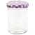 vidaXL Staklenke za džem s bijelo-ljubičastim poklopcima 48 kom 400 ml