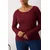 Trendyol Curve Ženska bluza Tbbaw26Af00030, Bordo