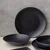 Ploščat krožnik 27 cm 4 kosi — Basic black mat - 492780