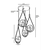 Damla 4 Lü Tepsili Gold Beyaz Camli Sarkit GoldWhite Chandelier