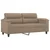 2-dijelni set sofa s jastucima boja cappuccina od umjetne kože