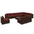 11-dijelna vrtna garnitura od poliratana s jastucima smeđa