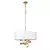 Endon 95268 - Luster na lancu 3xE14/6W/230V O 60 cm bela/mesing