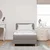 Vidaxl LED Box Spring Postelja z LED trakami Taupe 100 x 200 cm blago