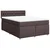 Vidaxl Box spring postelja z vzmetnico temno rjava 160x200 cm blago