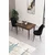 Hanah Home trpezarijski set Nil, sto i 2 stolice, ploča u dekoru drveta Baroque, crna tkanina Babyface