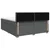 vidaXL Postelja boxspring z vzmetnico Temno siva 200 x 200 cm Blago
