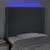 Vidaxl LED posteljno vzglavje temno sivo 83x16x118/128 cm blago