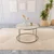 Hanah Home Royal klub sto O 75 cm, antik / travertin
