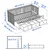 HEMNES Dnevni krevet s 3 fioke/2 dušeka, siva/Afjäll tvrdo,, 80x200 cm