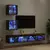 TV zidne jedinice s LED-om 5 pcs Staro drvo Konstruirano drvo