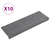 Den Preproge za stopnice 10 kosov svetlo sive 65x25 cm