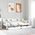 Vidaxl Dnevna postelja s predali bela 80x200cm trdna borovina