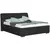 Tapacirani Krevet France Storage 180/200 cm , crna