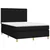 Vidaxl Box spring postelja z vzmetnico LED črna 140x190 cm blago