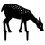 Aberto Design Dekorativna figura Gazelle 01, 64x72 cm, 1.5 mm