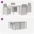 Vrtni set za objed s jastukom 5 pcs Bijela i svjetlosiva PP