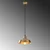 Opviq Luster Berceste-189VINTAGE-S, 107cm 22x22 cm, E27, 40W, Zlatne boje