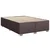 Vidaxl Box spring postelja z vzmetnico temno rjava 140x200 cm blago