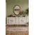 Hanah Home komoda Ilay 180, 180 cm, bela / travertin / zlatna
