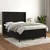 Vidaxl Box spring posteljni z vzmetnico črn 140x190 cm žamet