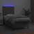 Vidaxl Box spring postelja z vzmetnico LED siv 90x190 cm umetno usnje