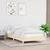 vidaXL Posteljni okvir brez vzmetnice krem 100x200 cm blago