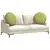 Jastučići za sjedenje 2 pcs Svijetlo zelena O80 x 29 cm tkanina