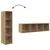 Set TV komoda 2 pcs Smeđa 37 x 37 x 142,5 cm Konstruirano drvo