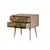 Hanah Home Two 729 Noćni stočić, 2 fioke, 60x61x40cm, Krem-braon