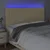 Vidaxl LED posteljno vzglavje krem 180x5x118/128 cm blago