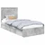Krevet s od storage Betonski sivi 90 x 190 cm Konstruirano drvo