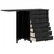 Vidaxl Rolling Cabinet z mizo MOSS Black Solid Wood Pine
