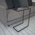 Hanah home Klub sto Callen 46x62x26cm Antracit