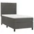 Vidaxl Box spring postelja z vzmetnico temno siv 90x190 cm žamet