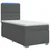 vidaXL Postelja boxspring z vzmetnico Temno siva 90 x 200 cm Blago