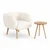 ATELIER DEL SOFA Fotelja i bočni stočić Lotus White