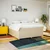 Vidaxl Box spring postelja z vzmetnico krem 180x200 cm blago